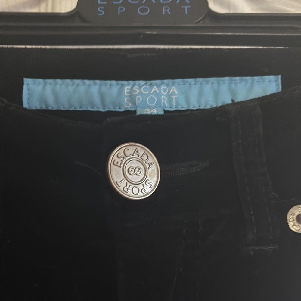 Vintage Escada Sport Black Velour Pants